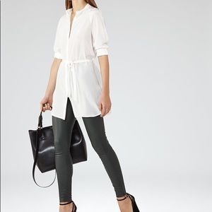 NWOT Reiss Veronique Off White Silk Blouse Sz 4